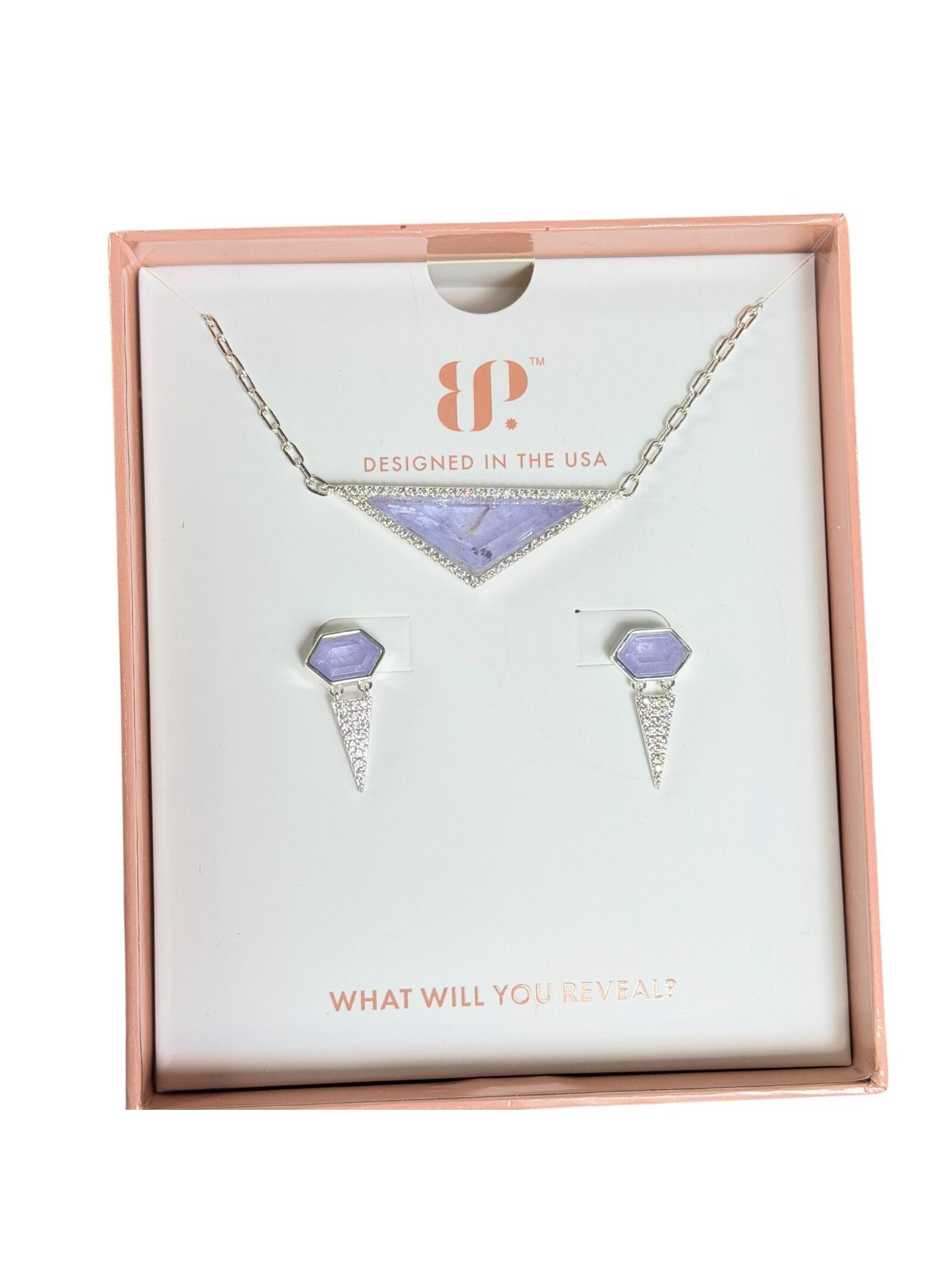 Bomb Party Simply Set "The Emerson Set" Lavender Fluorite On Silver Rbp6885